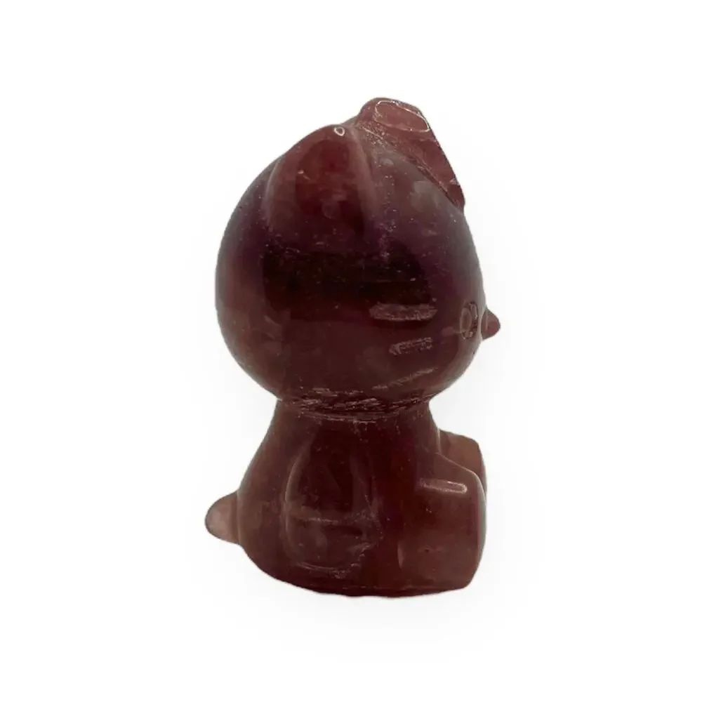 Strawberry Quartz Hello Kitty HK Sanrio Carving